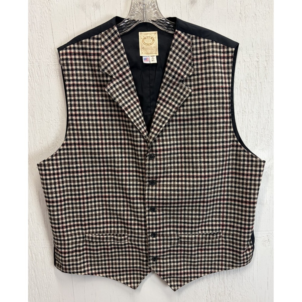 Mens WAH MAKER Frontier Clothing Vest Size XL Wool Made in USA Button Front